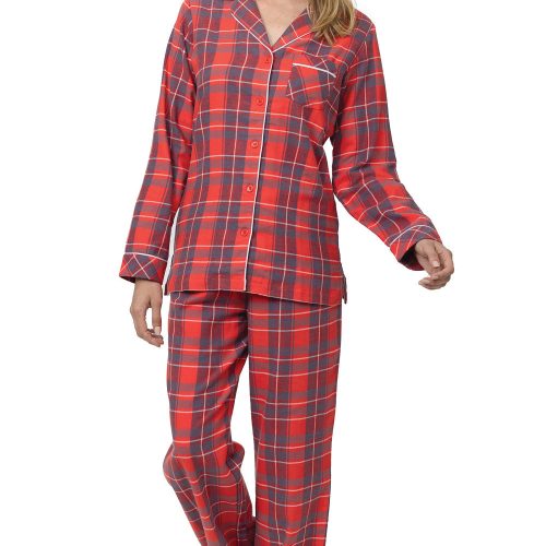 Americana Plaid Button-Front Pajamas