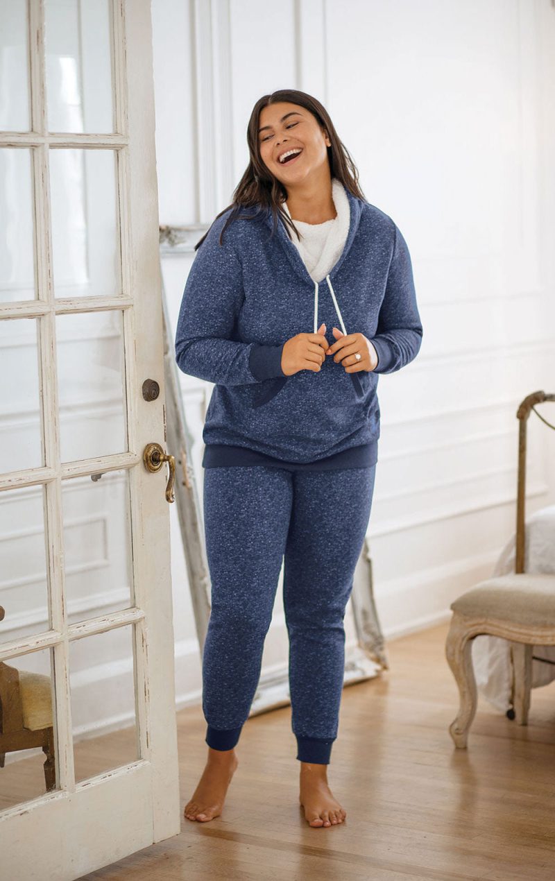 pjg w1311 darkbluerollneckpajamaset women gkpj05983 210828 8043 1