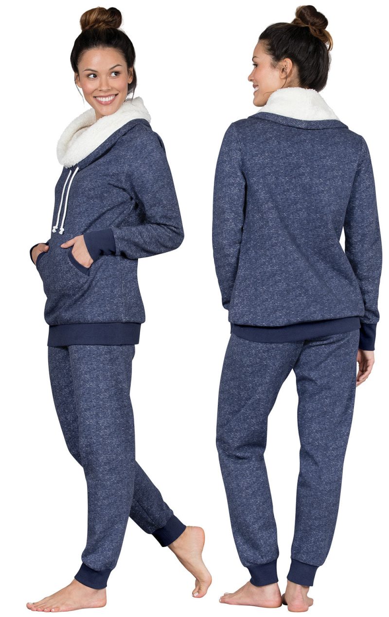 pjg w1311 darkbluerollneckpajamaset women gkpj05983 sideback 20191107 1307