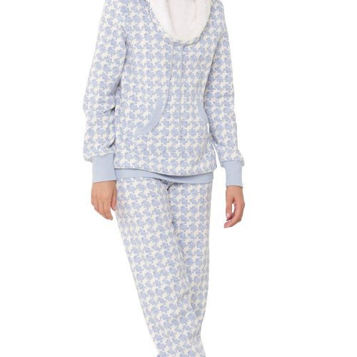 pjg w1312 lightblueprintrollneckpajamaset women gkpj05411 keyword 20160901 1138