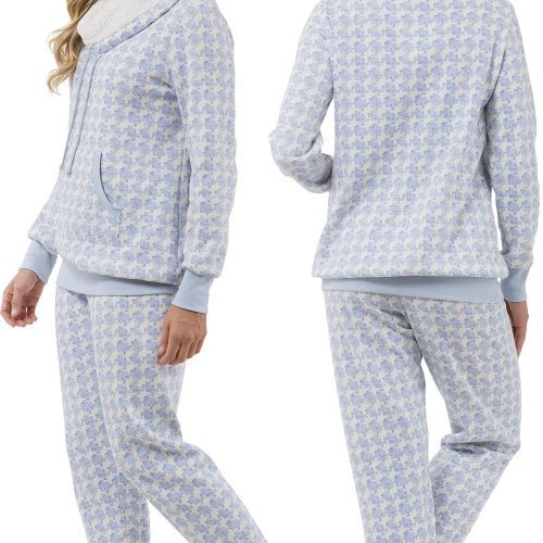 pjg w1312 lightblueprintrollneckpajamaset women gkpj05411 sideback 20181119 1453