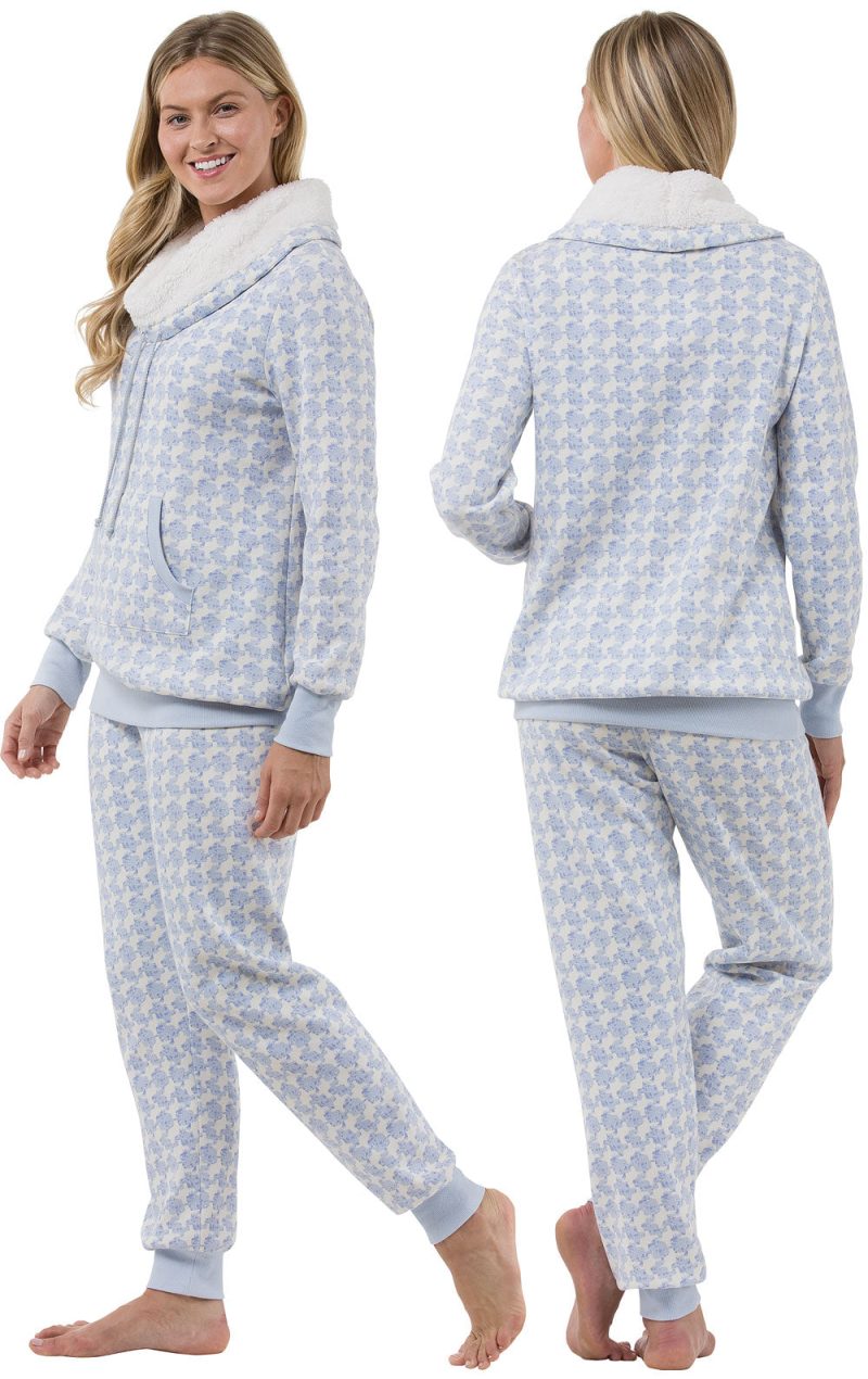 pjg w1312 lightblueprintrollneckpajamaset women gkpj05411 sideback 20181119 1453