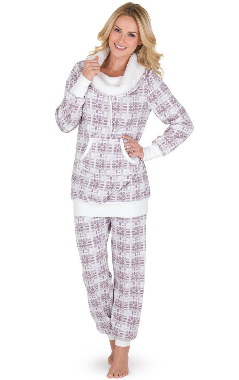 pjg w1313 pinkprintrollneckpajamaset women gkpj03272 keyword 20160901 0847