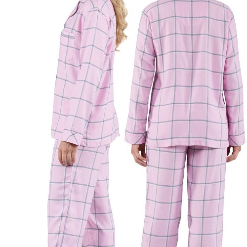 pjg w1888 pinkgrayplaidbuttonfrontpj petite women gkpj07589 sideback 20191001 0956