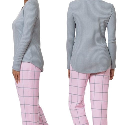 pjg w1910 pinkgrayplaidthermaltoppj women gkpj06008 sideback 20210426 1104