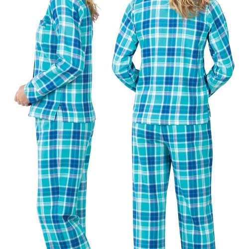 pjg w1925 greenbluebrightplaidbuttonfrontpj women gkpj03229 sideback 20190912 1348