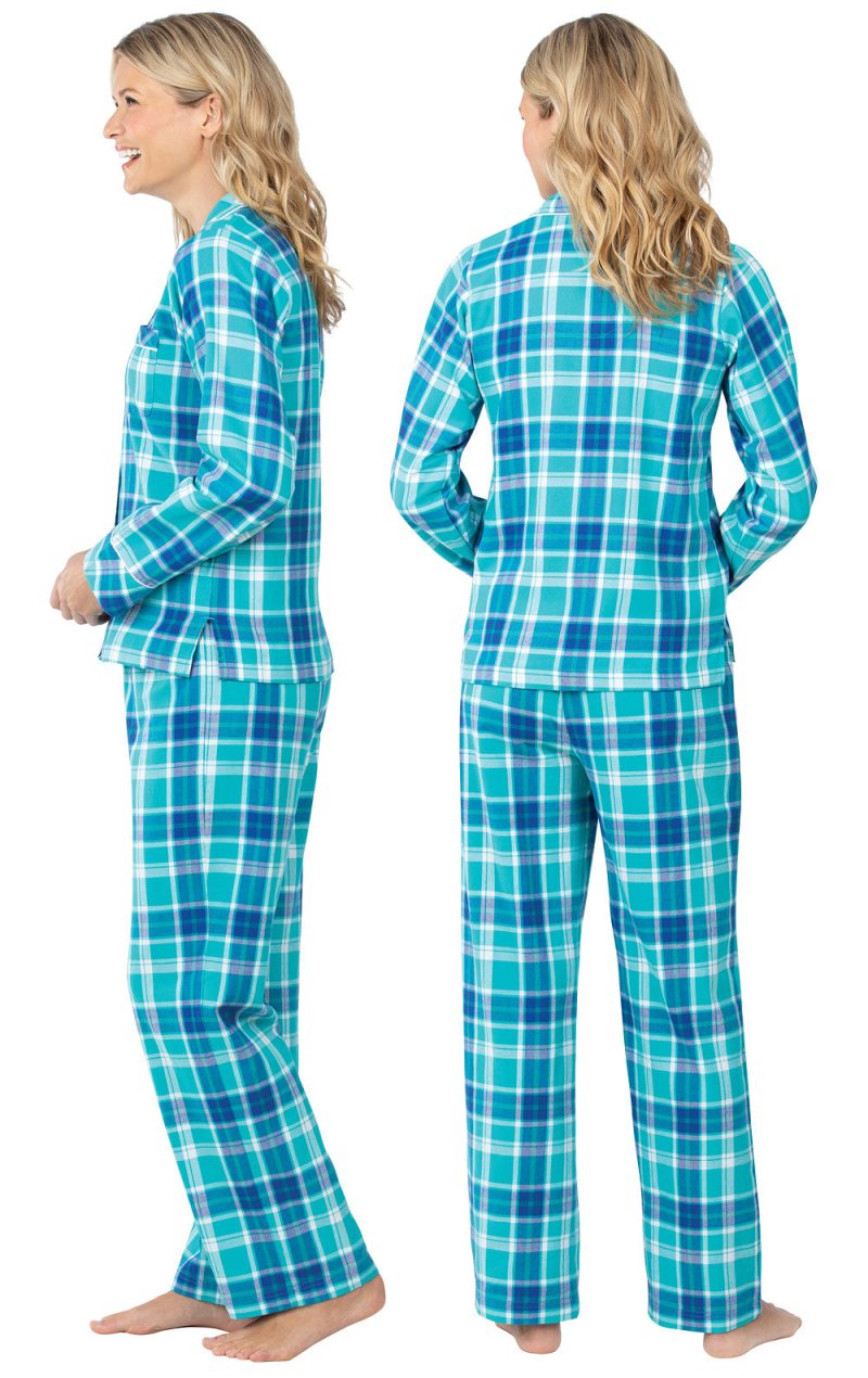 pjg w1925 greenbluebrightplaidbuttonfrontpj women gkpj03229 sideback 20190912 1348