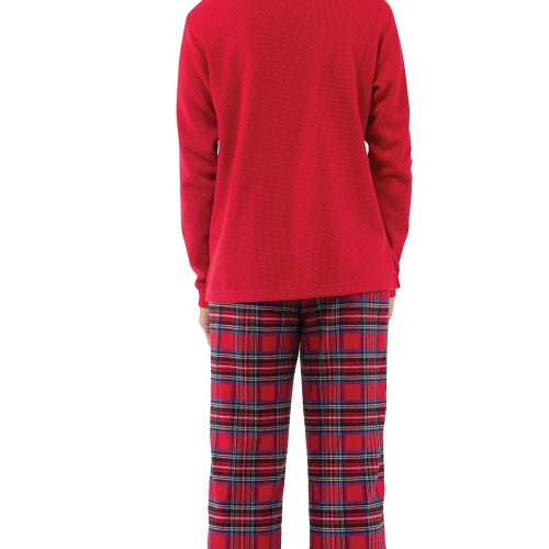 pjg w2339 redclassicplaidthermaltoppjwithwhiteheart women gkpj01226 back 20180115 1653