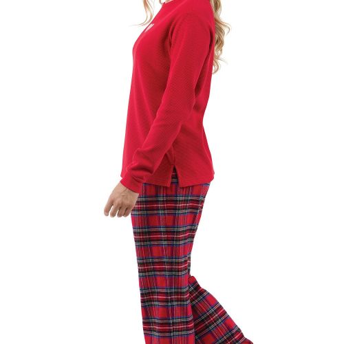 pjg w2339 redclassicplaidthermaltoppjwithwhiteheart women gkpj01226 feature1 20180115 1653