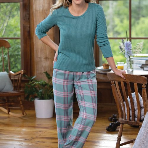 pjg w3480 tealpinkplaidthermaltoppj women 210629 1610